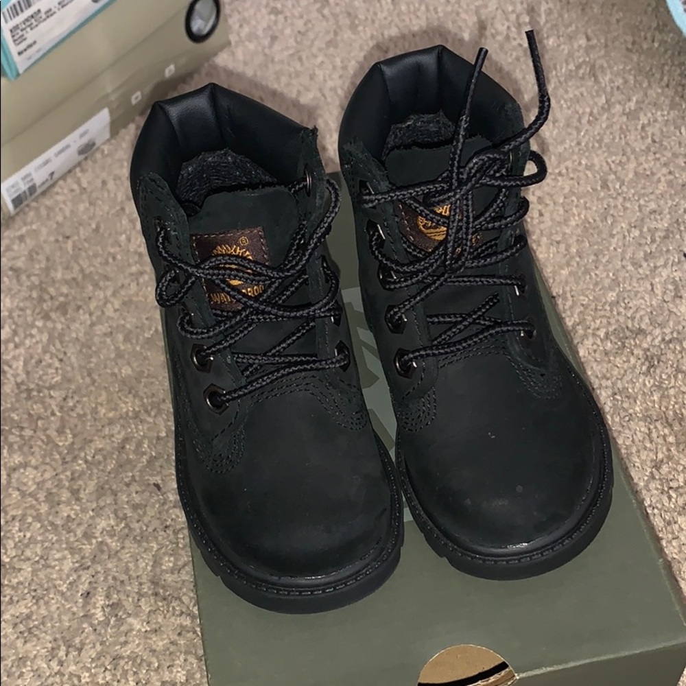 Black Timberland Single Sole Boot